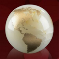 Marble Globe Award/ White - 3"